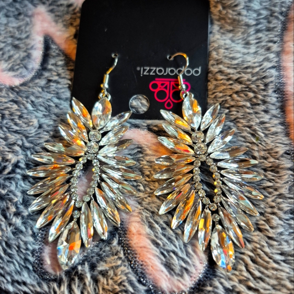 Peacock ice me out earrings